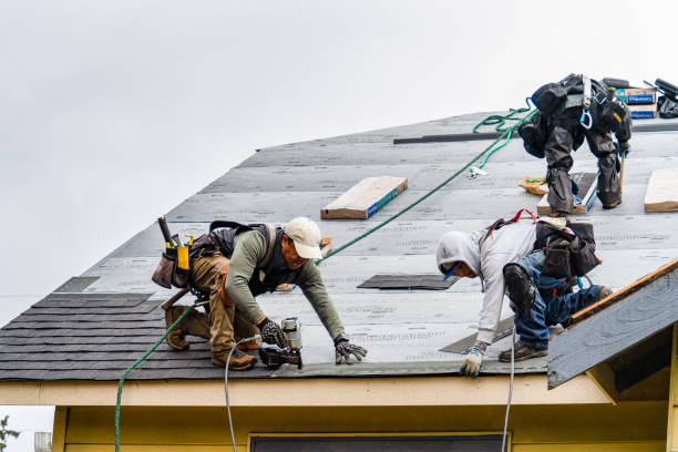 Professional Gutter Installation technician working in Farnham, VA